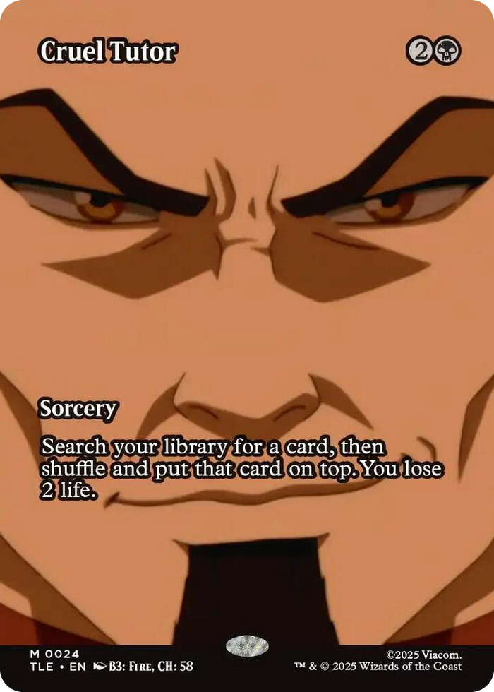 Cruel Tutor (Borderless) #24 M - The Last Airbender: Eternal-Legal Pokemon card