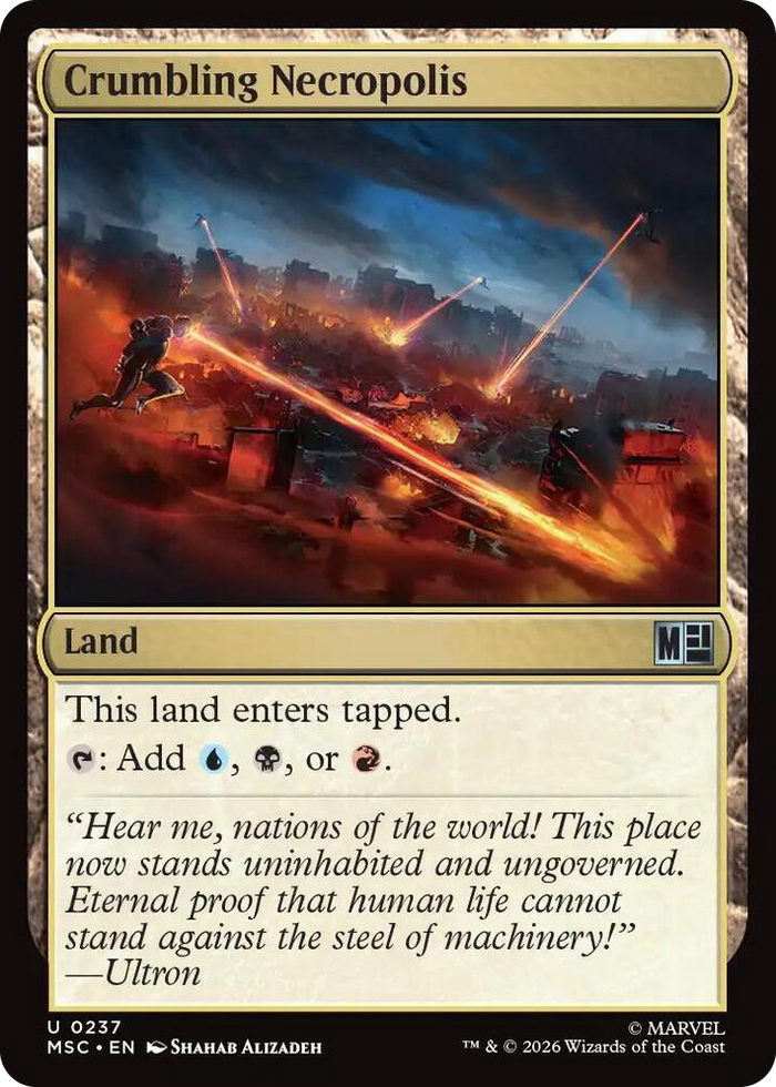 Crumbling Necropolis #237 U - Commander: Marvel Super Heroes Pokemon card