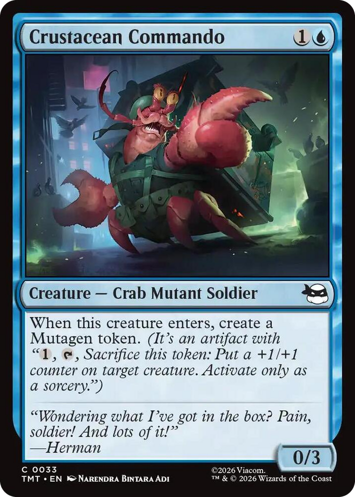 Crustacean Commando #33 C - Teenage Mutant Ninja Turtles Pokemon card