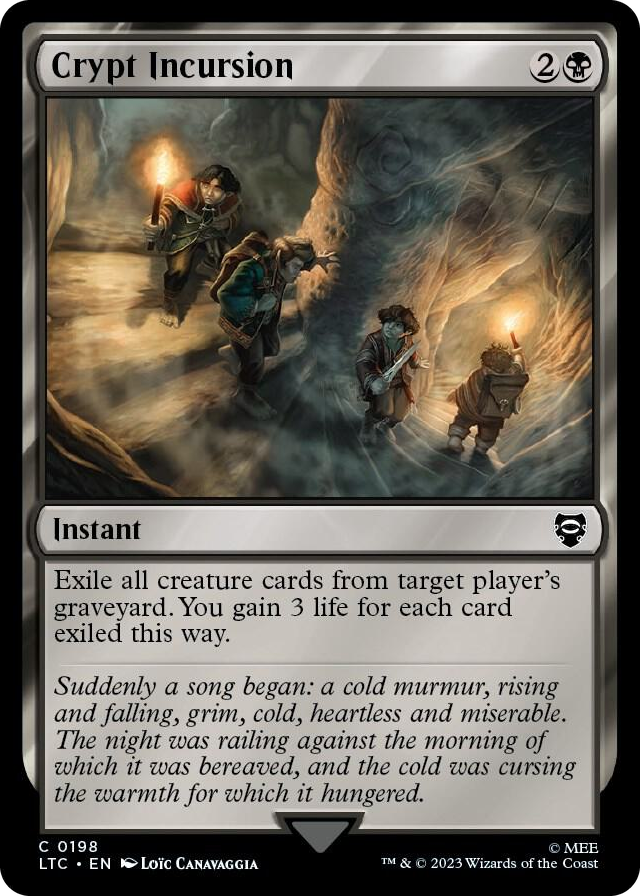Crypt Incursion #198 C - Commander: The Lord of the Rings: Tales of Middle-earth Pokemon card