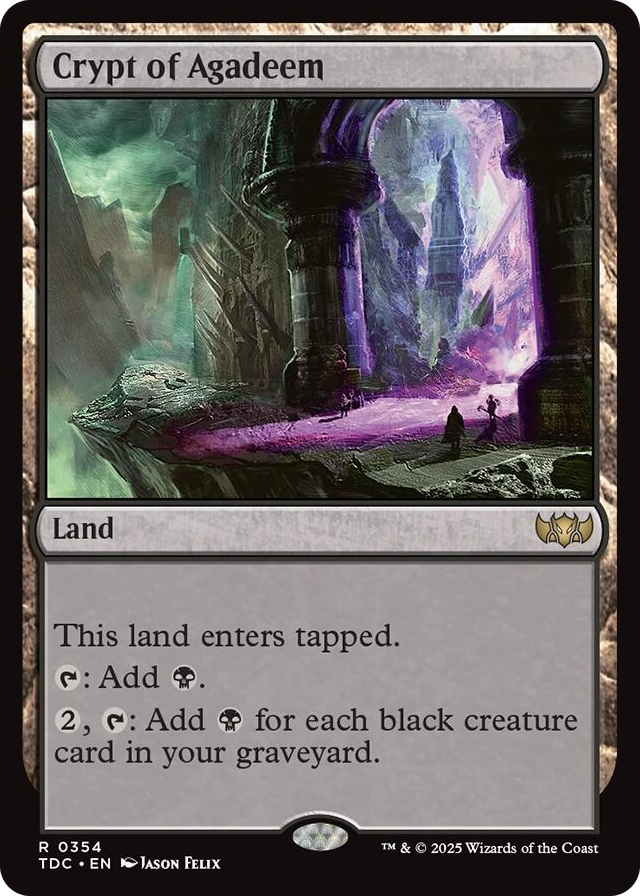 0354 Crypt of Agadeem R Commander: Tarkir: Dragonstorm