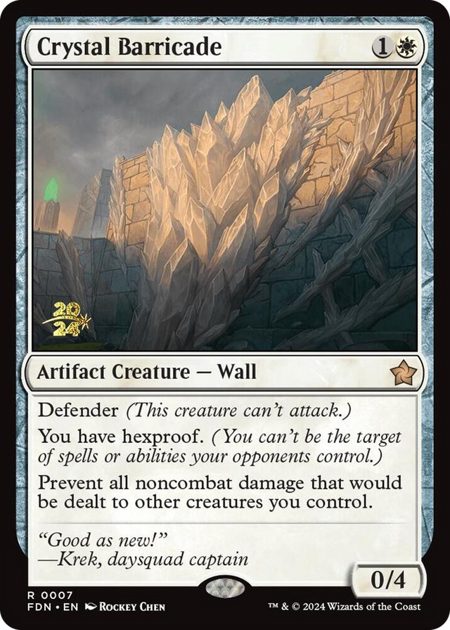 0007 Crystal Barricade R Prerelease Cards