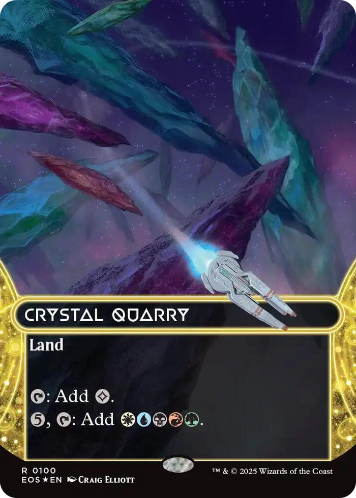 Crystal Quarry (0100) (Borderless) (Galaxy Foil) #100 R - Edge of Eternities: Stellar Sights Pokemon card