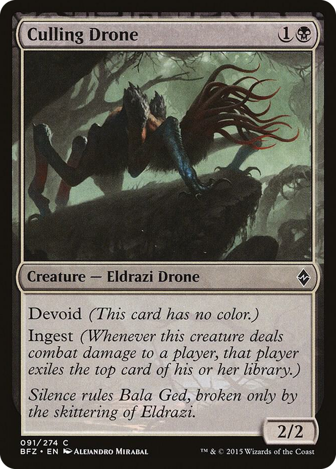 Culling Drone #91 C - Battle for Zendikar Pokemon card