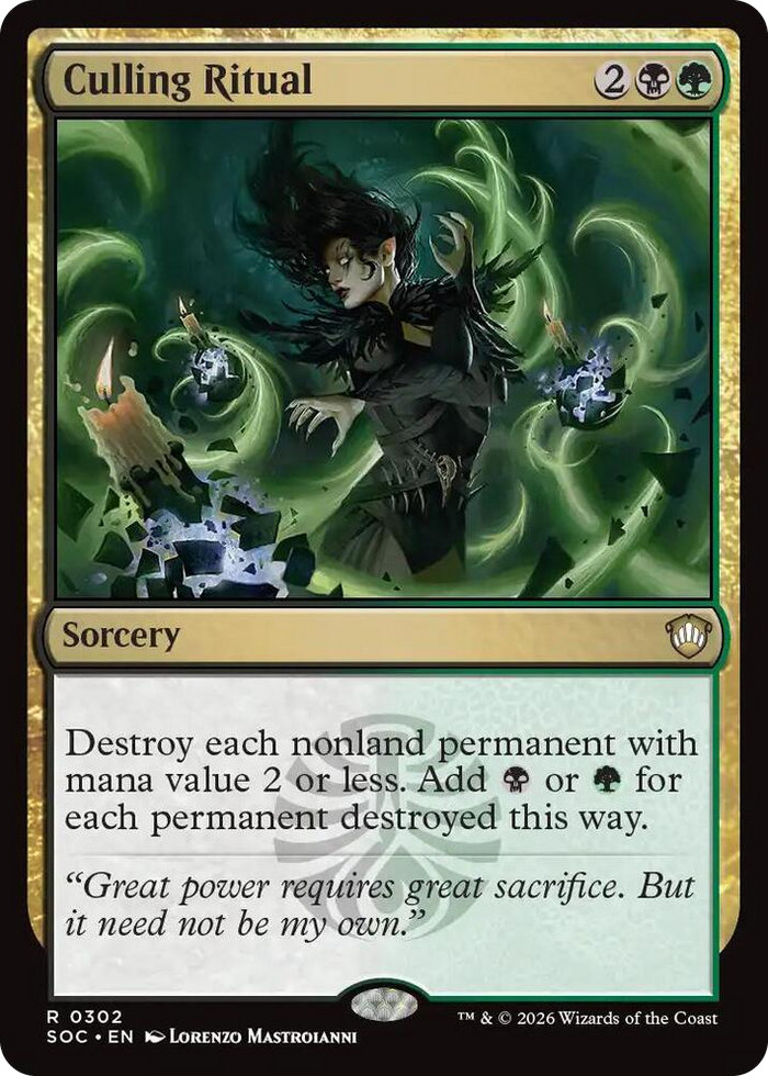 Culling Ritual #302 R - Commander: Secrets of Strixhaven Pokemon card