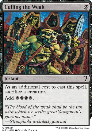 0040 Culling the Weak (White Border) C Mystery Booster 2