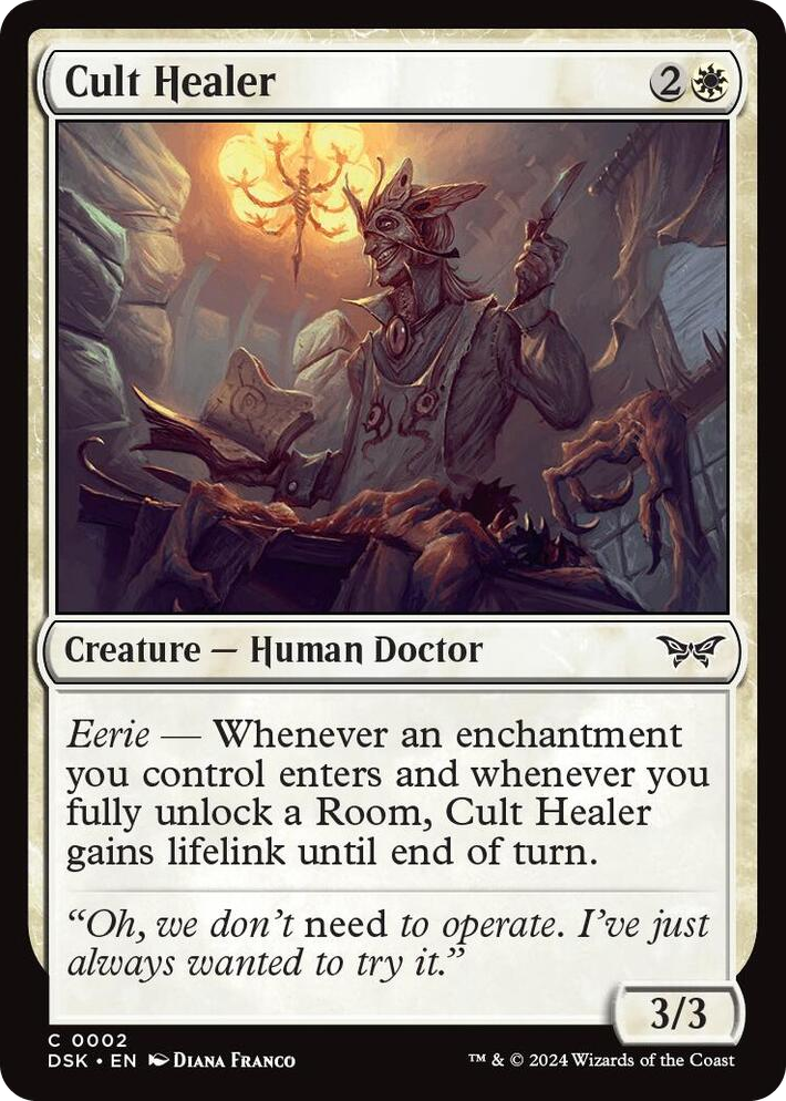 0002 Cult Healer C Duskmourn: House of Horror