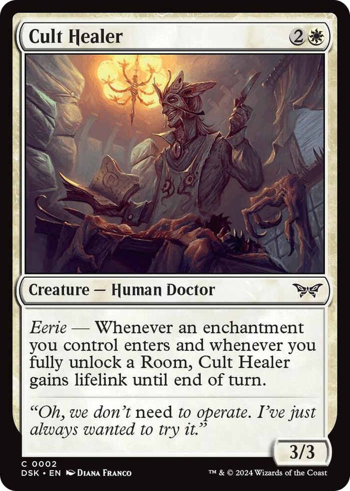0002 Cult Healer C Duskmourn: House of Horror