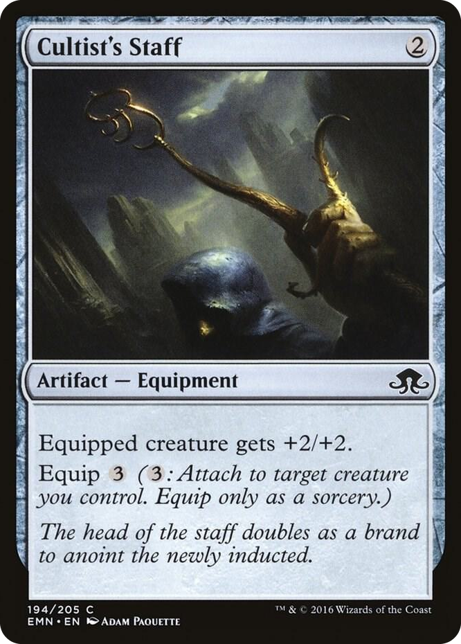 Cultist's Staff #194 C - Eldritch Moon Pokemon card