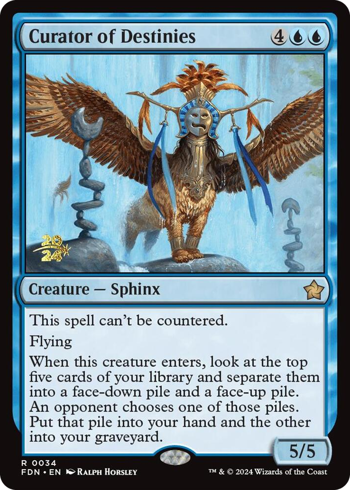 0034 Curator of Destinies R Prerelease Cards