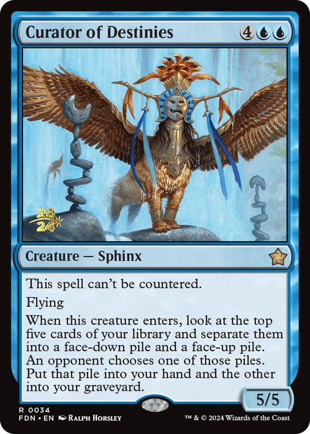 0034 Curator of Destinies R Prerelease Cards