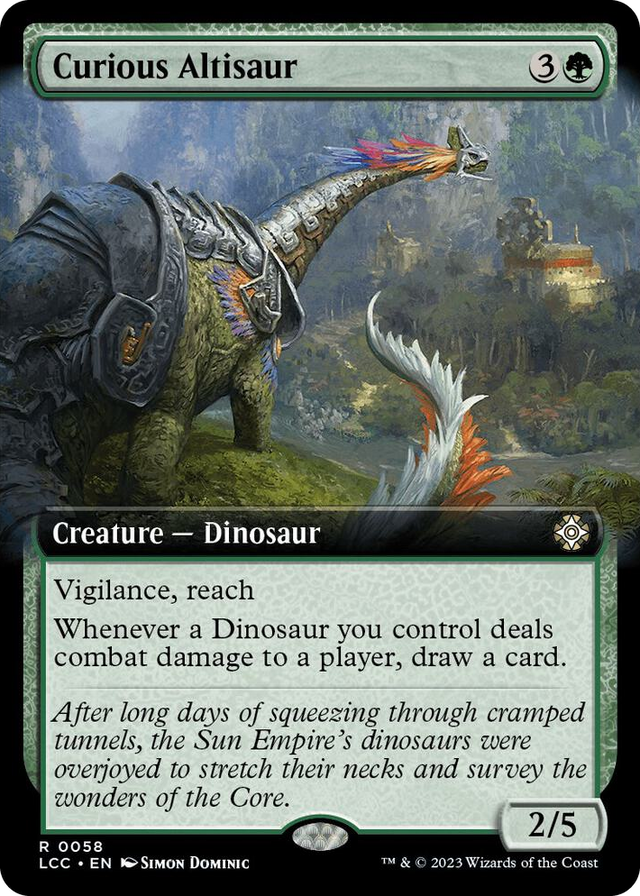 0058 Curious Altisaur (Extended Art) R Commander: The Lost Caverns of Ixalan