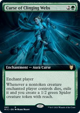 0063 Curse of Clinging Webs (Extended Art) R Commander: Innistrad: Midnight Hunt