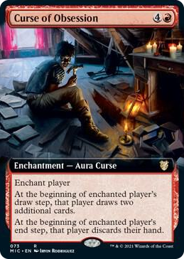 0073 Curse of Obsession (Extended Art) R Commander: Innistrad: Midnight Hunt