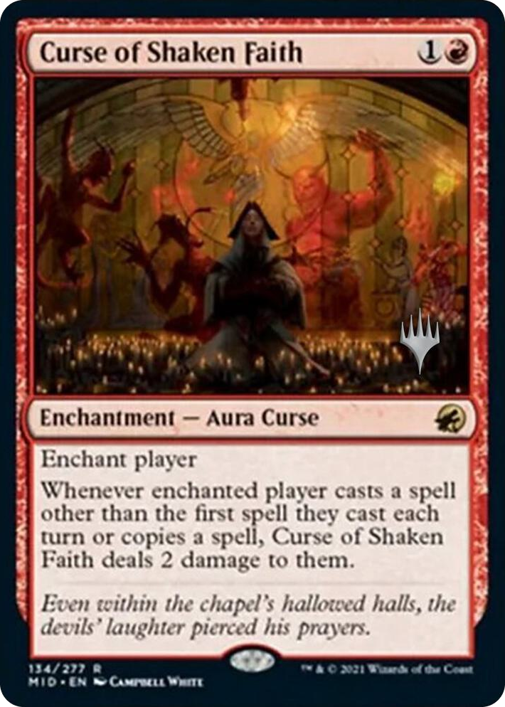 0134 Curse of Shaken Faith R Promo Pack: Innistrad: Midnight Hunt
