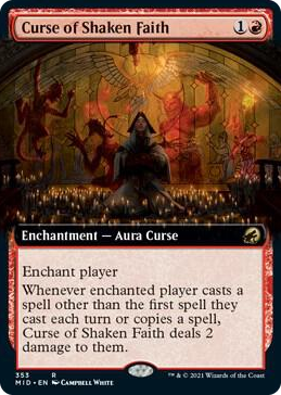 0353 Curse of Shaken Faith (Extended Art) R Innistrad: Midnight Hunt