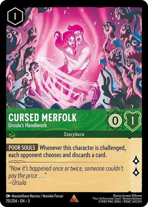 0070 Cursed Merfolk - Ursula's Handiwork Rare Into the Inklands