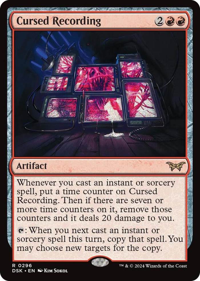 Cursed Recording (0296) #296 R - Duskmourn: House of Horror Pokemon card