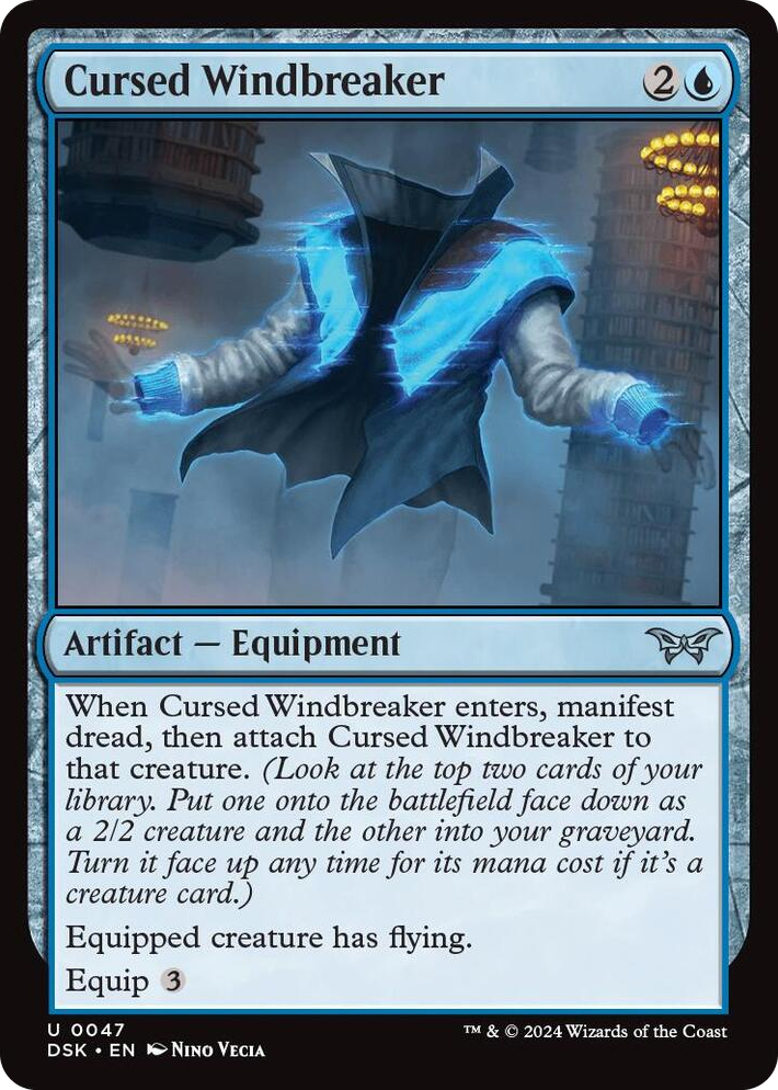 0047 Cursed Windbreaker U Duskmourn: House of Horror