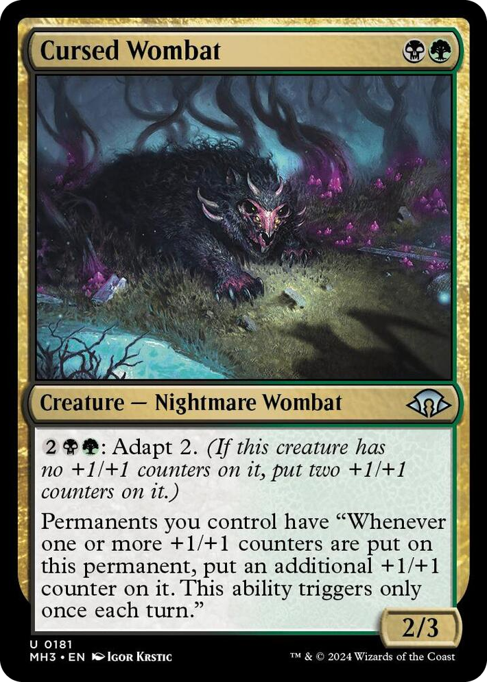 0181 Cursed Wombat U Modern Horizons 3