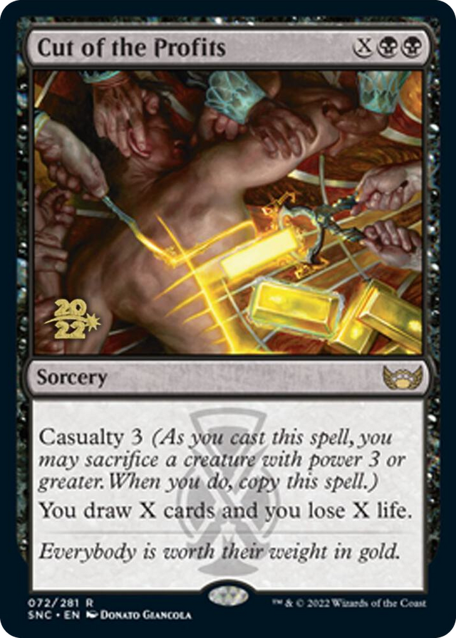 0072 Cut of the Profits R Prerelease Cards