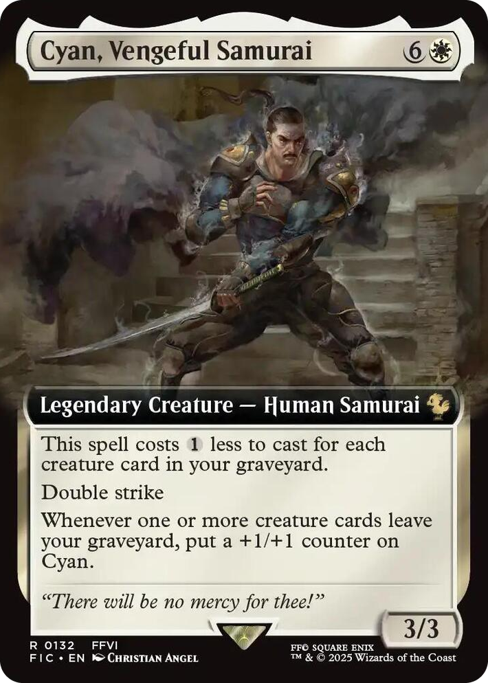 0132 Cyan, Vengeful Samurai (Extended Art) R Commander: FINAL FANTASY