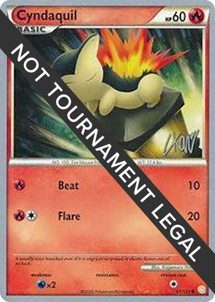 0061 Cyndaquil - 2011 (Christopher Kan) Common World Championship Decks