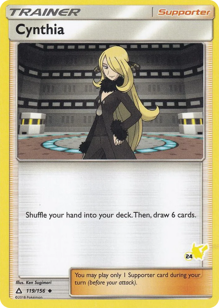 0119 Cynthia - 119/156 (#24 Pikachu Stamped) Promo Battle Academy