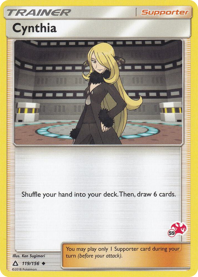 0119 Cynthia - 119/156 (#59 Charizard Stamped) Promo Battle Academy