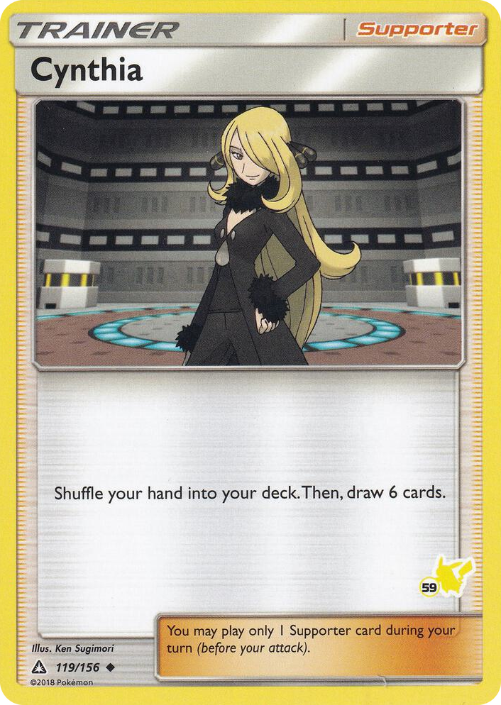 0119 Cynthia - 119/156 (#59 Pikachu Stamped) Promo Battle Academy