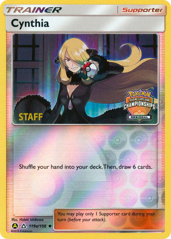 0119a Cynthia - 119a/156 (Regional Championships) [Staff] Promo League & Championship Cards