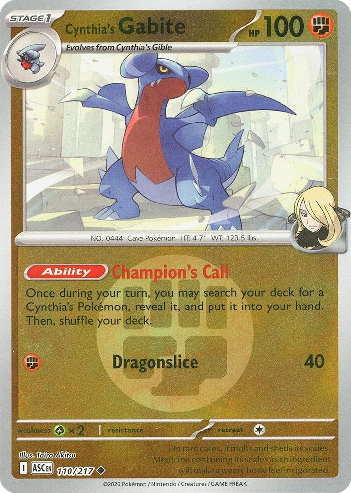 0110 Cynthia's Gabite (Energy Symbol Pattern) Uncommon Ascended Heroes