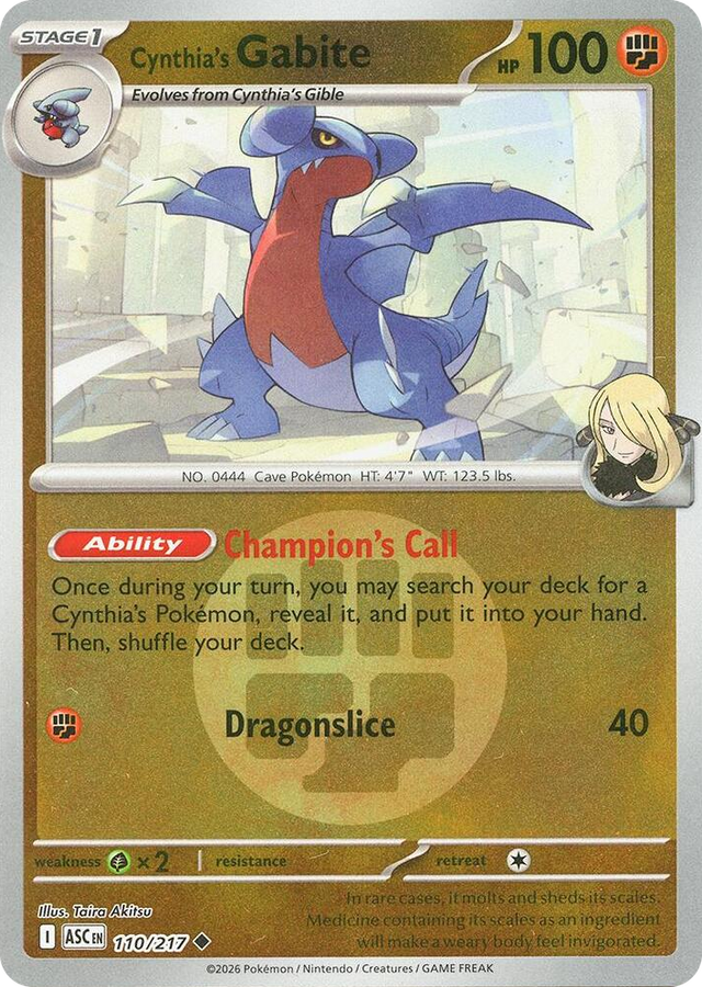 0110 Cynthia's Gabite (Energy Symbol Pattern) Uncommon Ascended Heroes