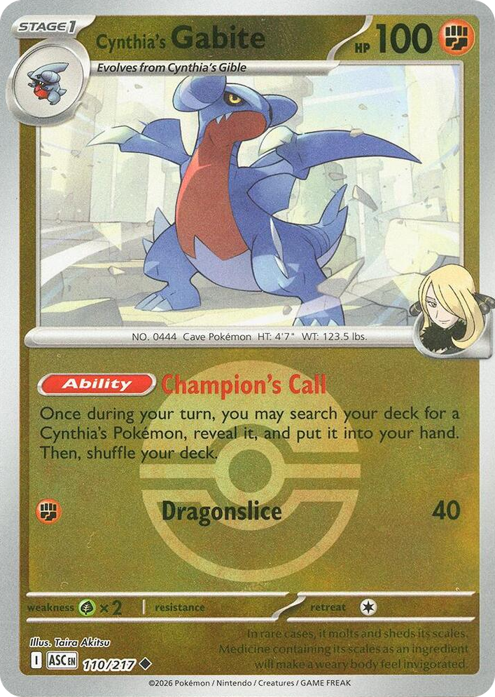 0110 Cynthia's Gabite (Poke Ball) Uncommon Ascended Heroes