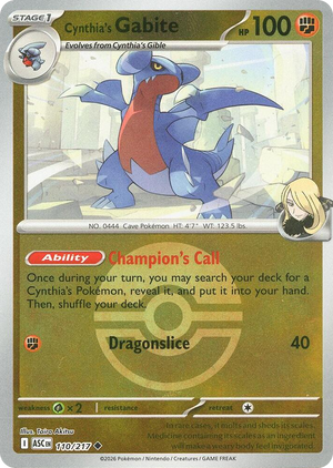 0110 Cynthia's Gabite (Poke Ball) Uncommon Ascended Heroes