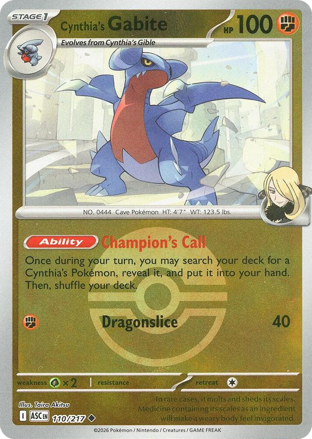 0110 Cynthia's Gabite (Poke Ball) Uncommon Ascended Heroes