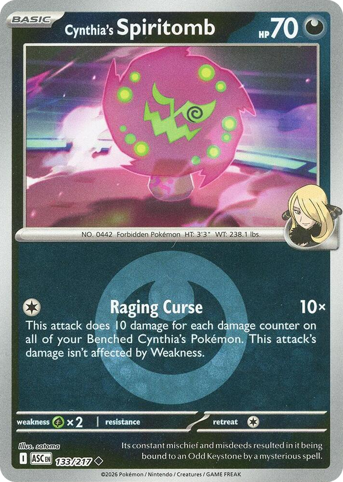 0133 Cynthia's Spiritomb - 133/217 (Energy Symbol Pattern) Uncommon Ascended Heroes