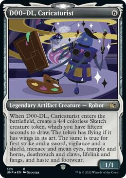 0525 D00-DL, Caricaturist (Showcase) (Galaxy Foil) R Unfinity