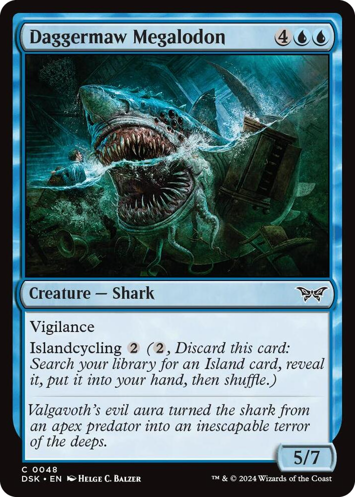0048 Daggermaw Megalodon C Duskmourn: House of Horror