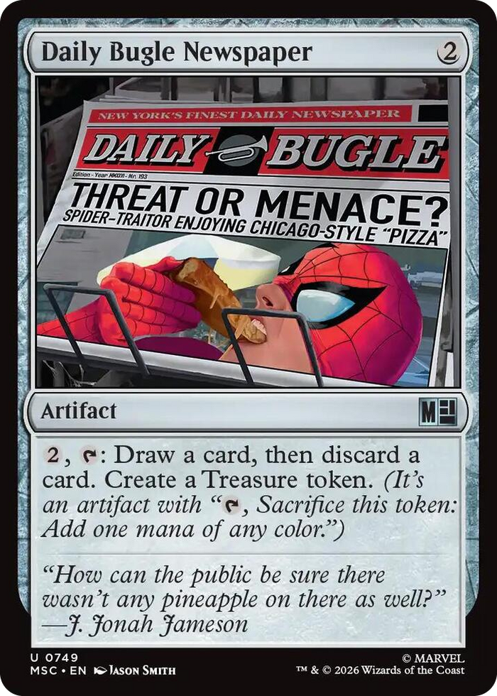 Daily Bugle Newspaper #749 U - Commander: Marvel Super Heroes Pokemon card