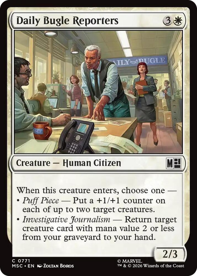 0771 Daily Bugle Reporters C Commander: Marvel Super Heroes