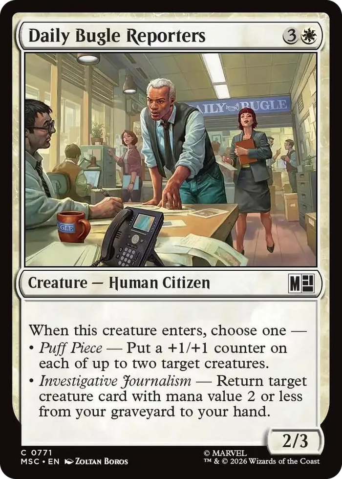 0771 Daily Bugle Reporters C Commander: Marvel Super Heroes