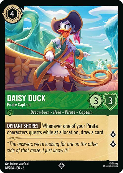 0081 Daisy Duck - Pirate Captain Super Rare Azurite Sea