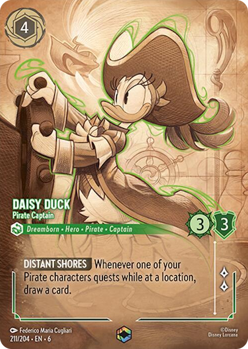 0211 Daisy Duck - Pirate Captain (Enchanted) Enchanted Azurite Sea