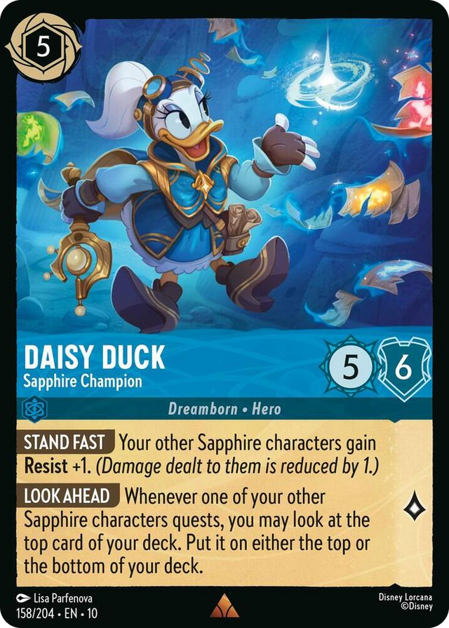0158 Daisy Duck - Sapphire Champion Rare Whispers in the Well