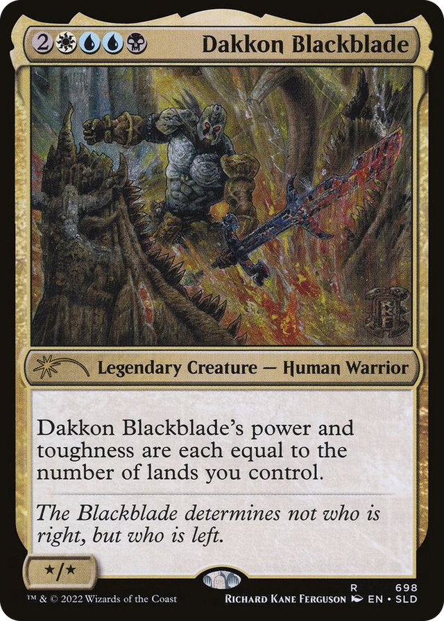 0698 Dakkon Blackblade R Secret Lair Drop Series