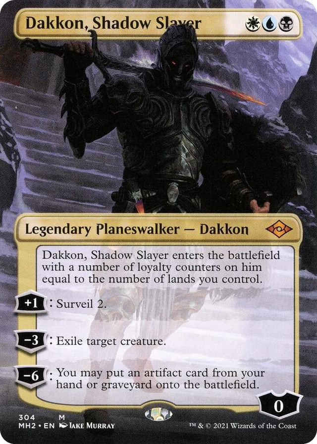 0304 Dakkon, Shadow Slayer (Borderless) M Modern Horizons 2