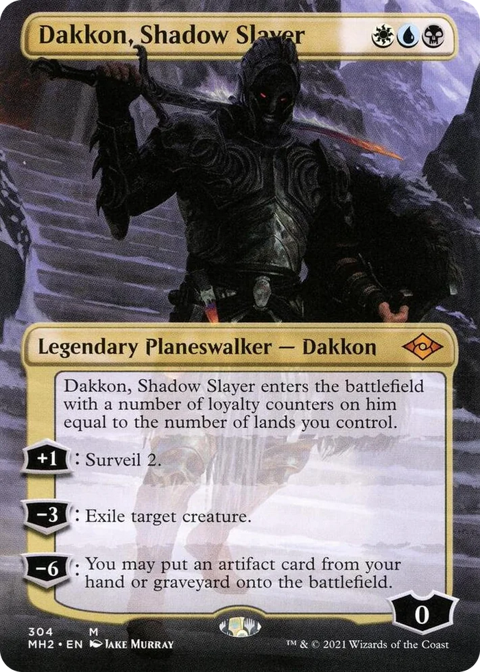 0304 Dakkon, Shadow Slayer (Borderless) M Modern Horizons 2