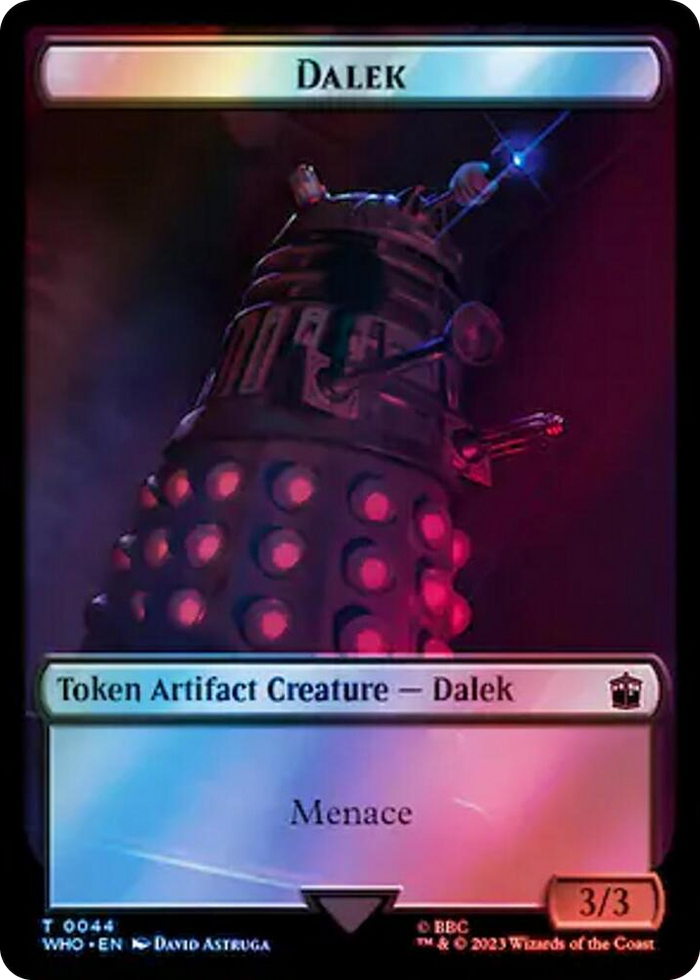 Dalek // Cyberman Double-Sided Token (Surge Foil) #44 T - Universes Beyond: Doctor Who Pokemon card