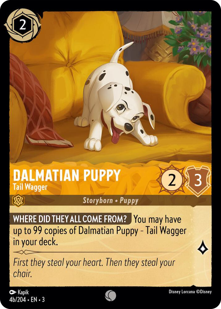 0004b Dalmatian Puppy - Tail Wagger (4b/204) Common Into the Inklands